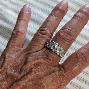 VTG Sterling Silver 925 CZ Ring Size 9